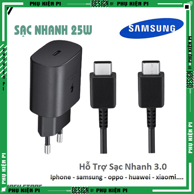 Bộ Sạc Samsung 25W, sạc nhanh Note 8,Note 9 ,S10 Plus ,S20 Ultra , Note 10 Plus , Note 20 Ultra chính hãng