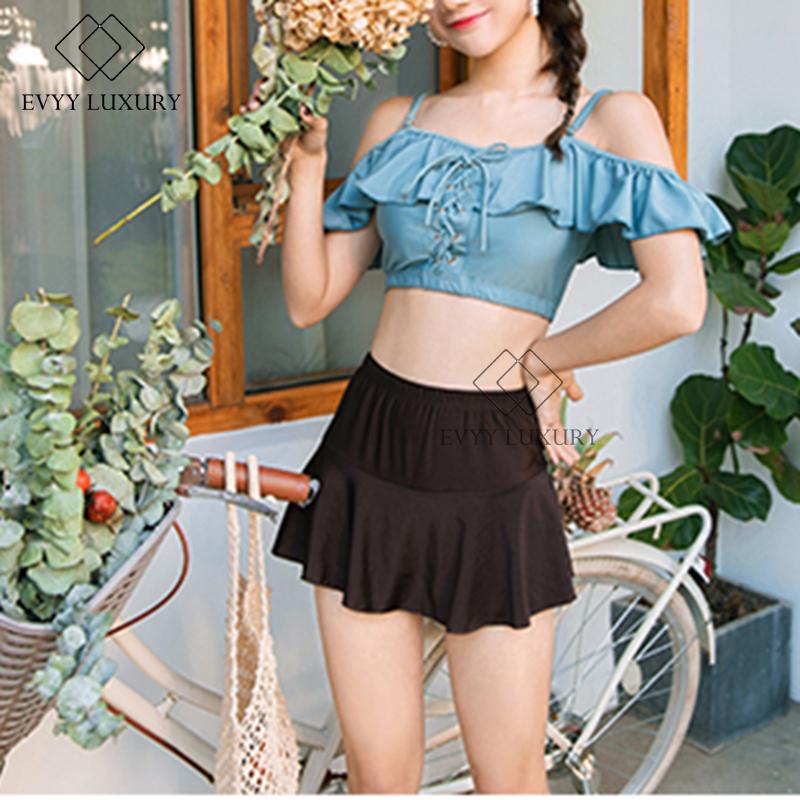 Bikini, Đồ Bơi 2 Mảnh Dáng Váy cạp cao Evyy