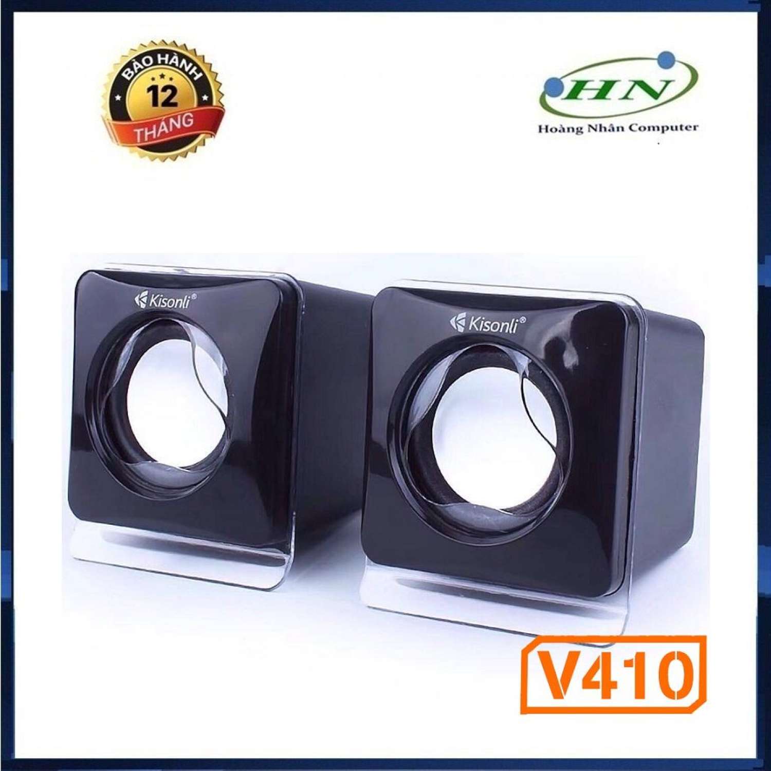 [HCM]Loa vi tính 2.0 Kisonli V410 - Bảo Hành 12 Tháng (Đen)