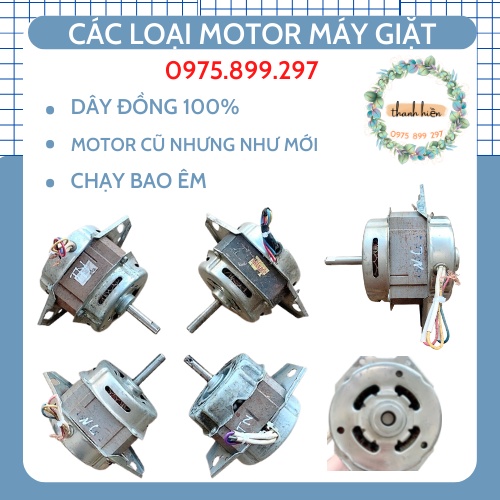 Motor máy giặt trục 12mm. động cơ dây đồng 100%.