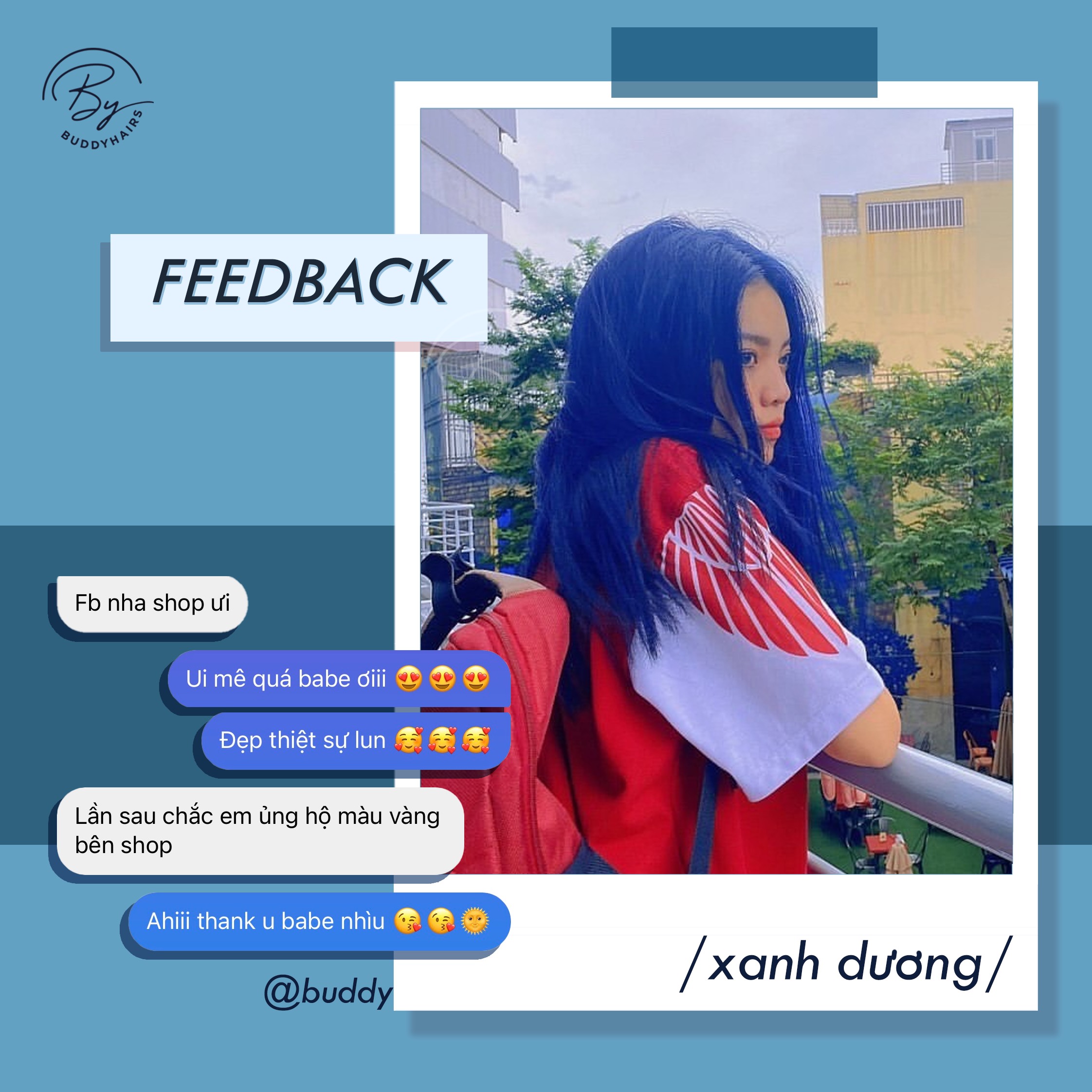 Thuốc nhuộm tóc Xanh dương buddyhairs