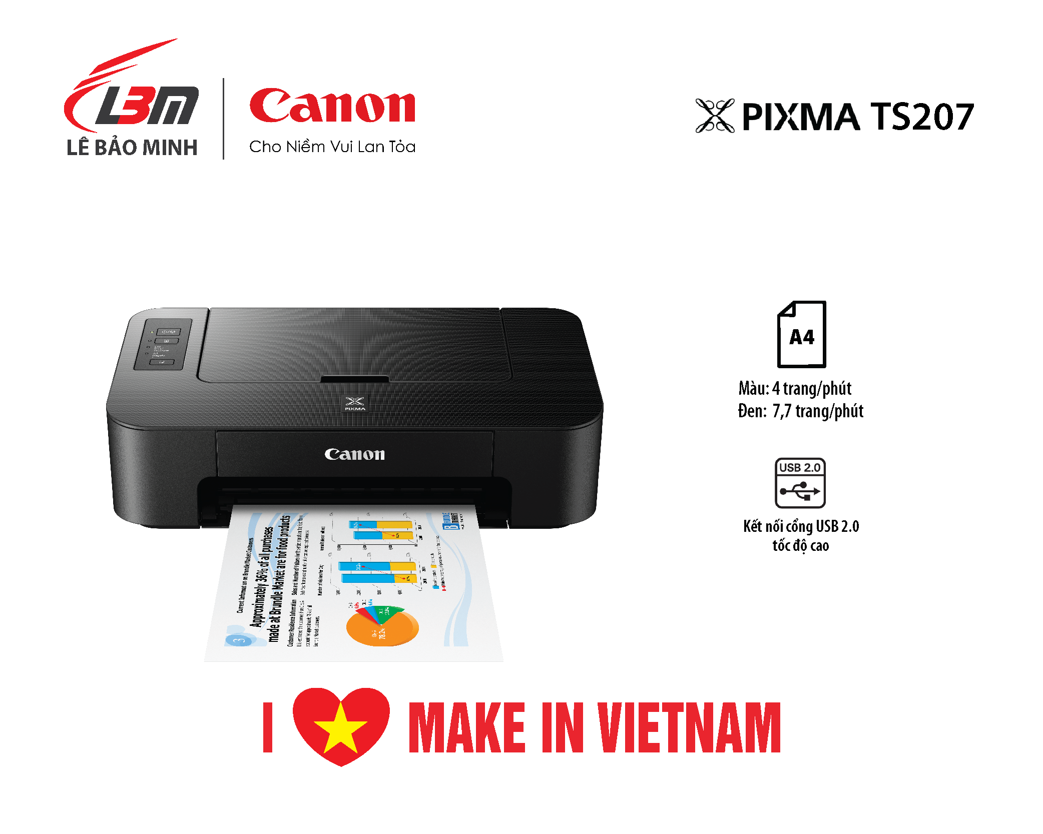 MÁY IN PHUN CANON TS207