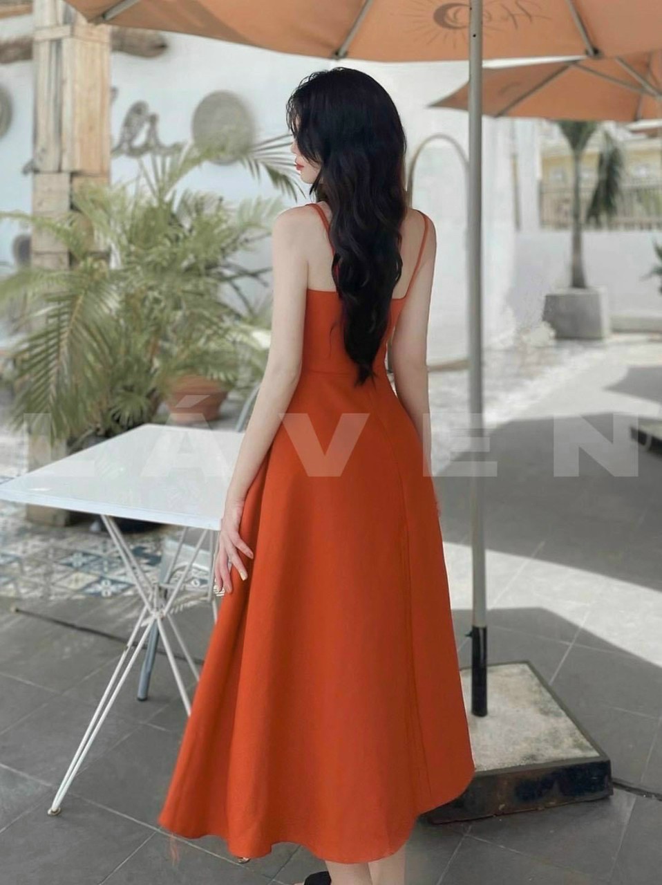 Đầm 2 Dây Xòe Dự Tiệc Sang Trong