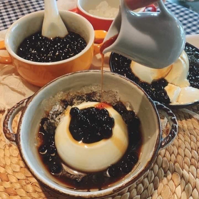 [SIÊU HOT SIÊU NGON] Set Tàu Hủ Trân Châu Đường Đen (SET 10 - 12 CHÉN)