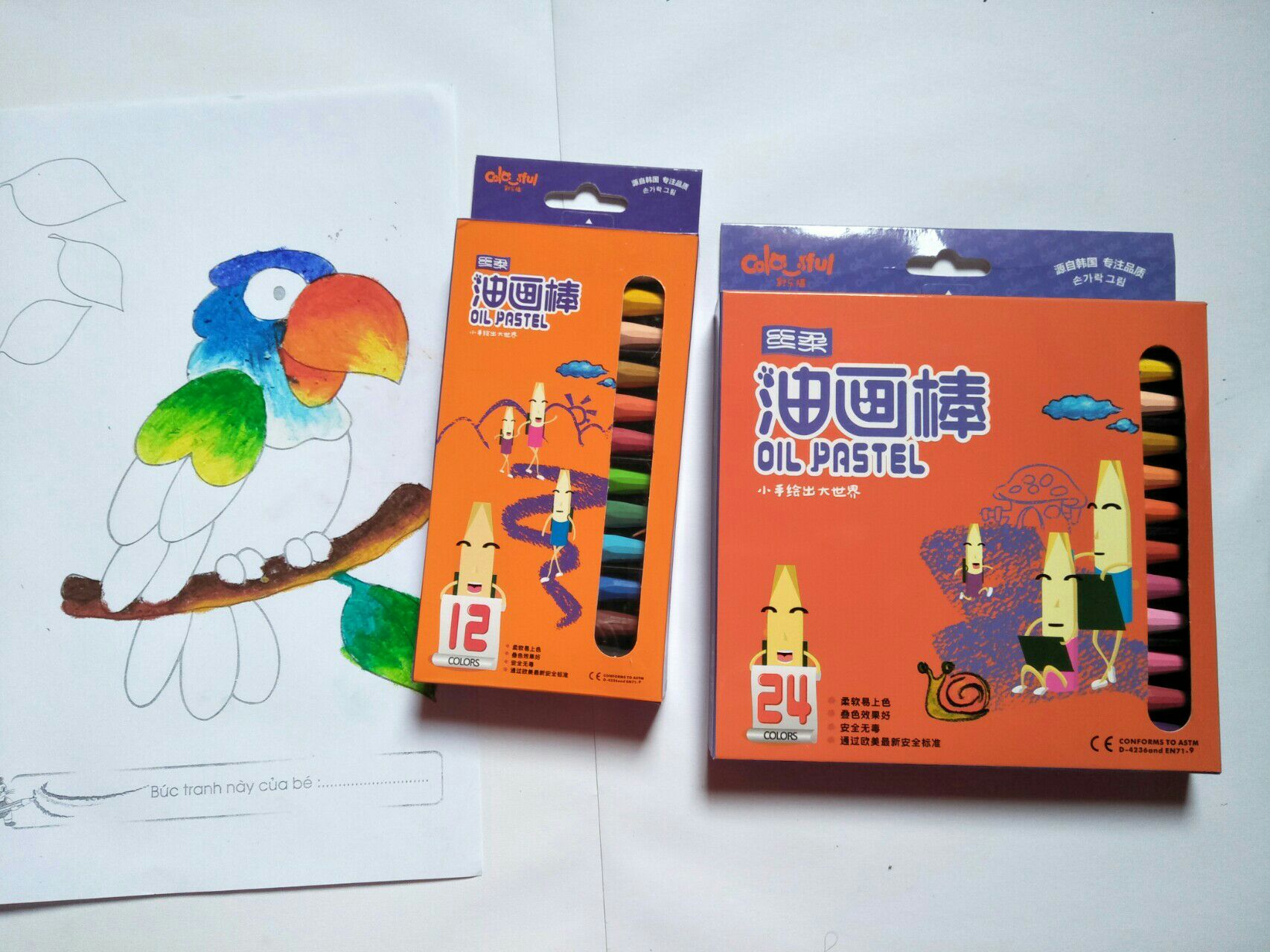 Màu sáp dầu 24 màu