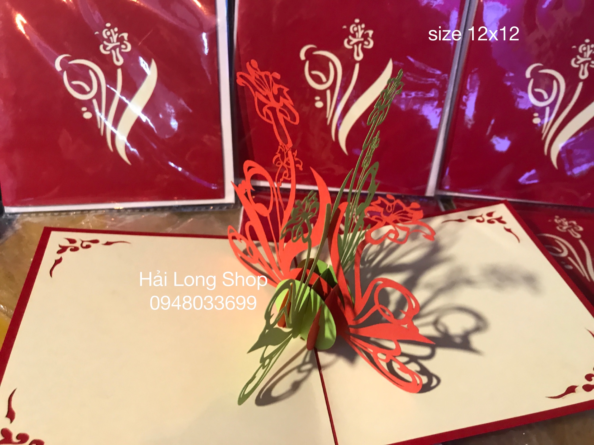 Hoa Mào Gà - Flower - Thiệp 3D