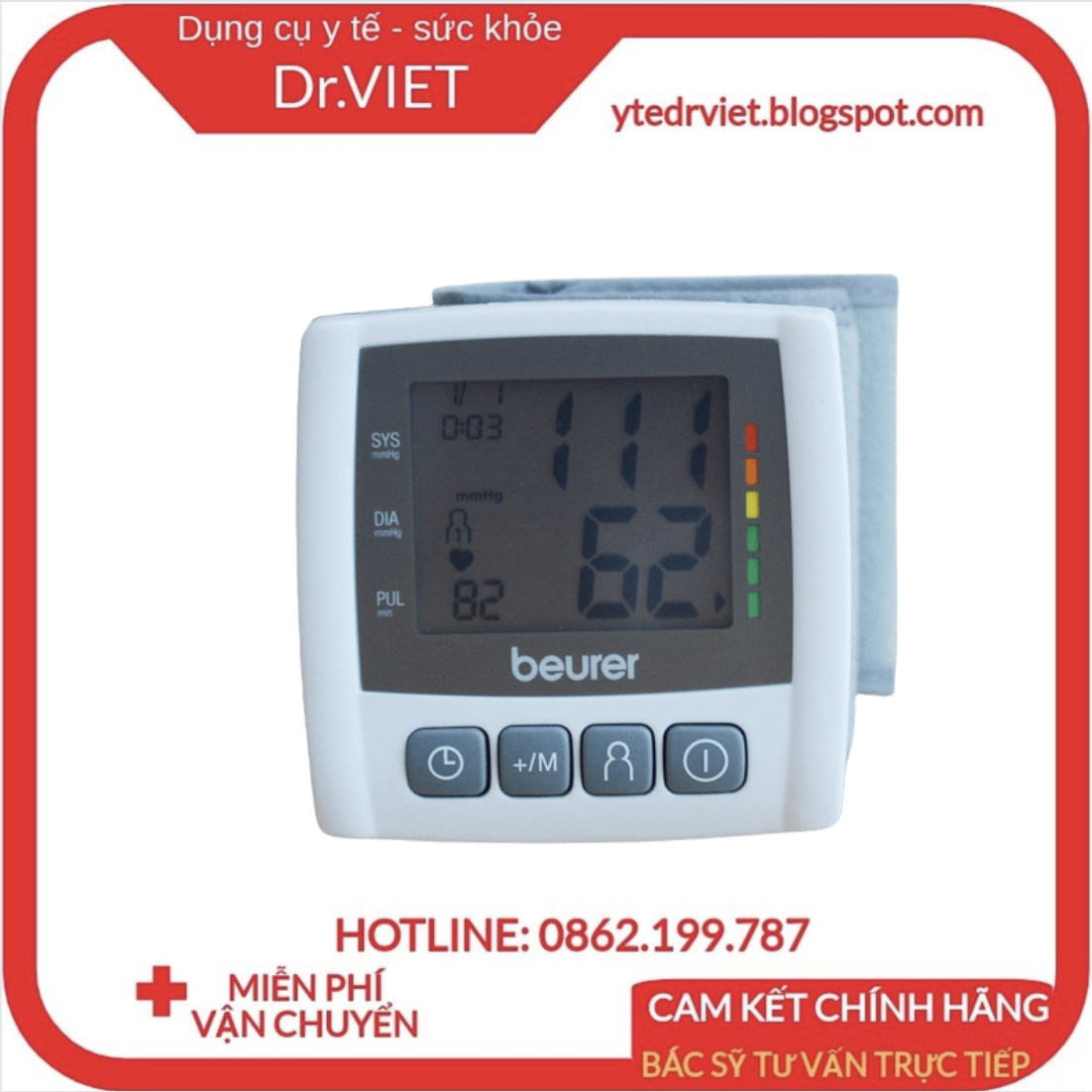Máy đo huyết áp cổ tay điện tử BEURER BC30 Chính hãng- Nhập khẩu Đức, chính xác cao, thiết kế gọn nhẹ dễ dàng thao tác, cảnh báo nhịp tim, thiết kế gọn nhẹ, sử dụng pin, bảo hành 36 tháng ,  đảm bảo tiêu chuẩn WHO