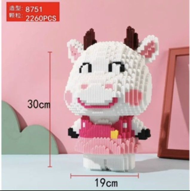 Mô hình lắp ráp gấu bearbrick cỡ lớn 30cm - 36cm, Đồ chơi lắp ráp
