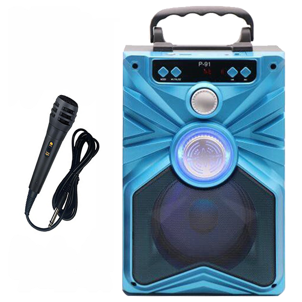 Loa bluetooth karaoke p-93 tặng kèm micro có dây