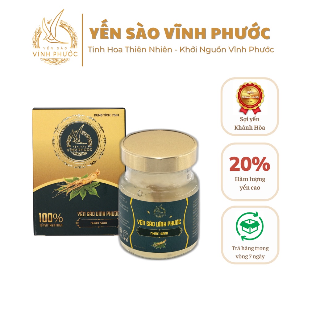 Bird's Nest Ginseng Vinh Phuoc 70ml - Vinh Phuoc Edible Bird's Nest