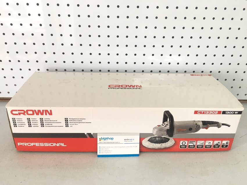 Máy đánh bóng 1300w crown ct13302