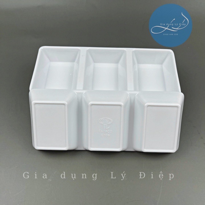 Chén đựng mắm muối, nước chấm 2 ngăn 3 ngăn cao cấp