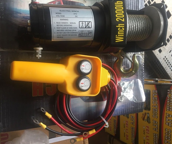 tời điện ắc quy 12v - 2000lbs