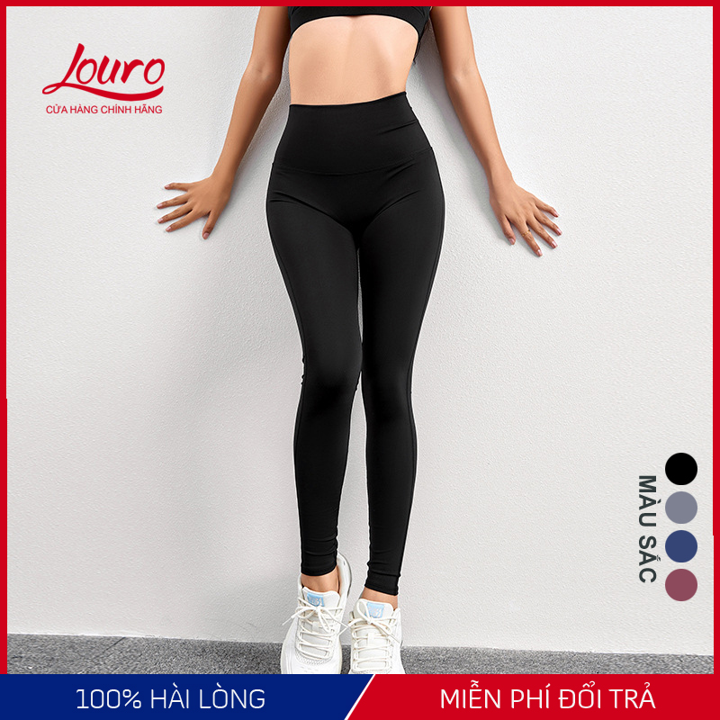 Quần tập Yoga nữ cạp cao Louro, chất liệu siêu co giãn, thoáng mát, dùng quần tập Gym, Yoga, Zumba, Aerobic - Q11