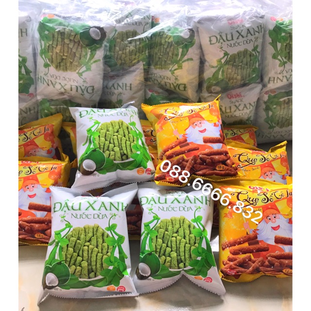 bim bim đậu xanh nước dừa