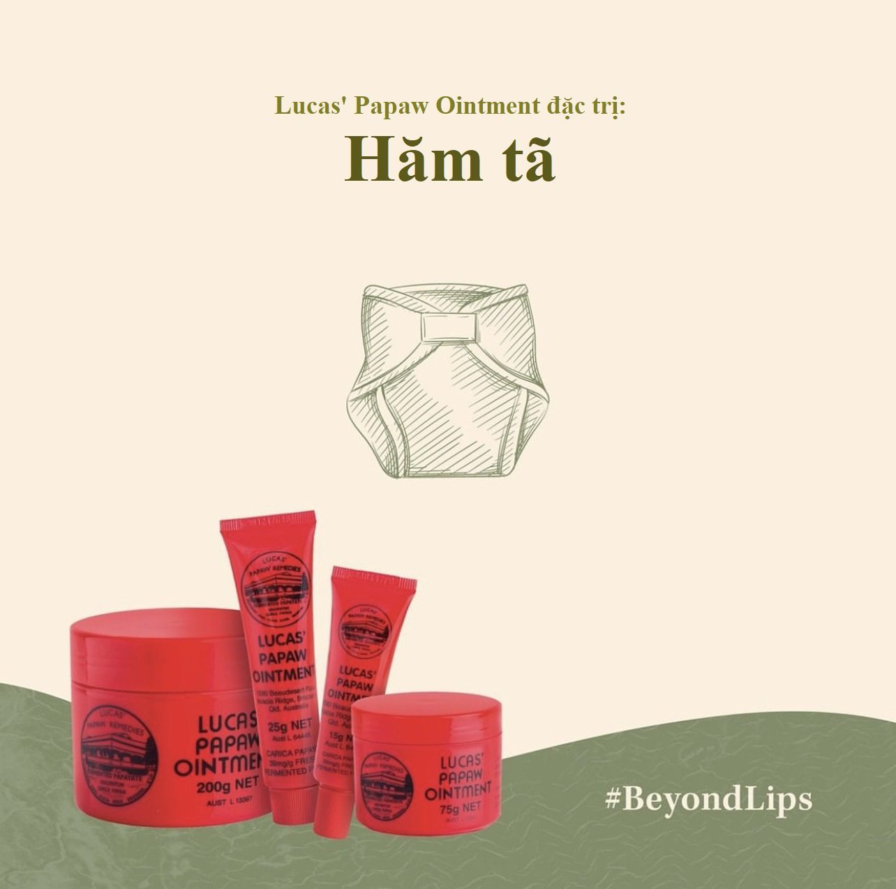 Kem đa năng Lucas papaw ointment đu đủ 25gr Úc