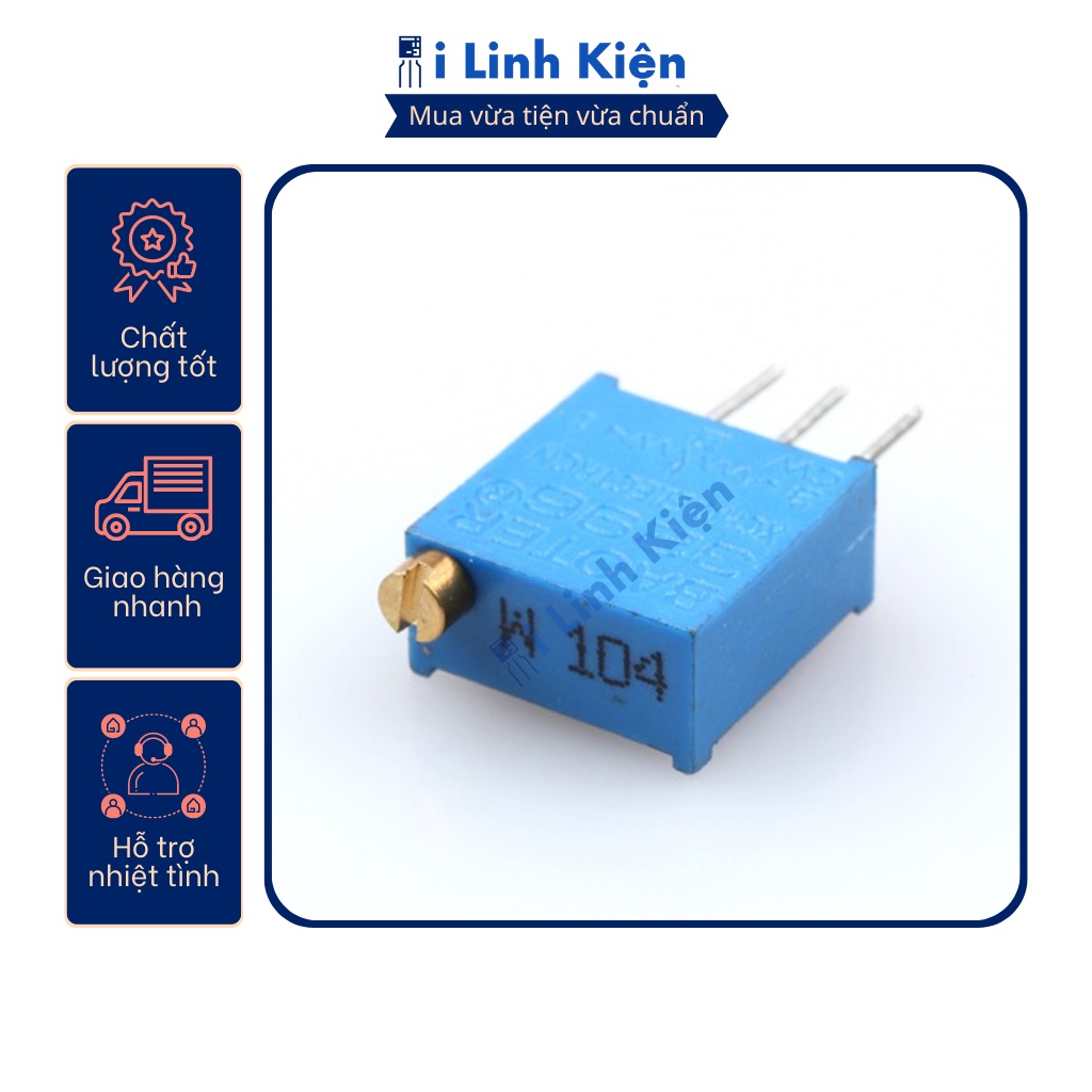 Biến trở vi chỉnh 3296w-104 100k chất lượng tốt
