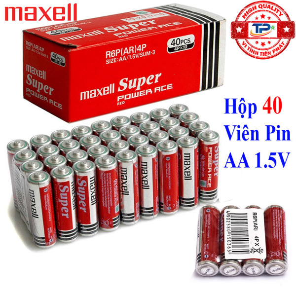 Hộp 40 viên Pin Tiểu AA (2A) Maxell Super Power Ace 1.5V