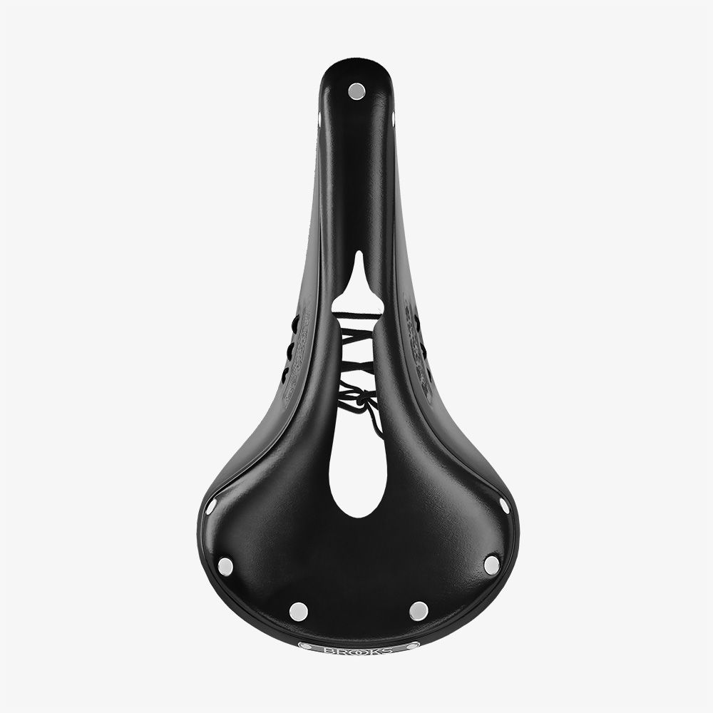 Yên Brooks B17 Carved Leather Saddle - Black