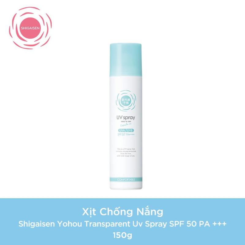 Xịt Chống Nắng Shigaisen Yohou Transparent Uv Spray SPF 50 PA +++ nhập khẩu