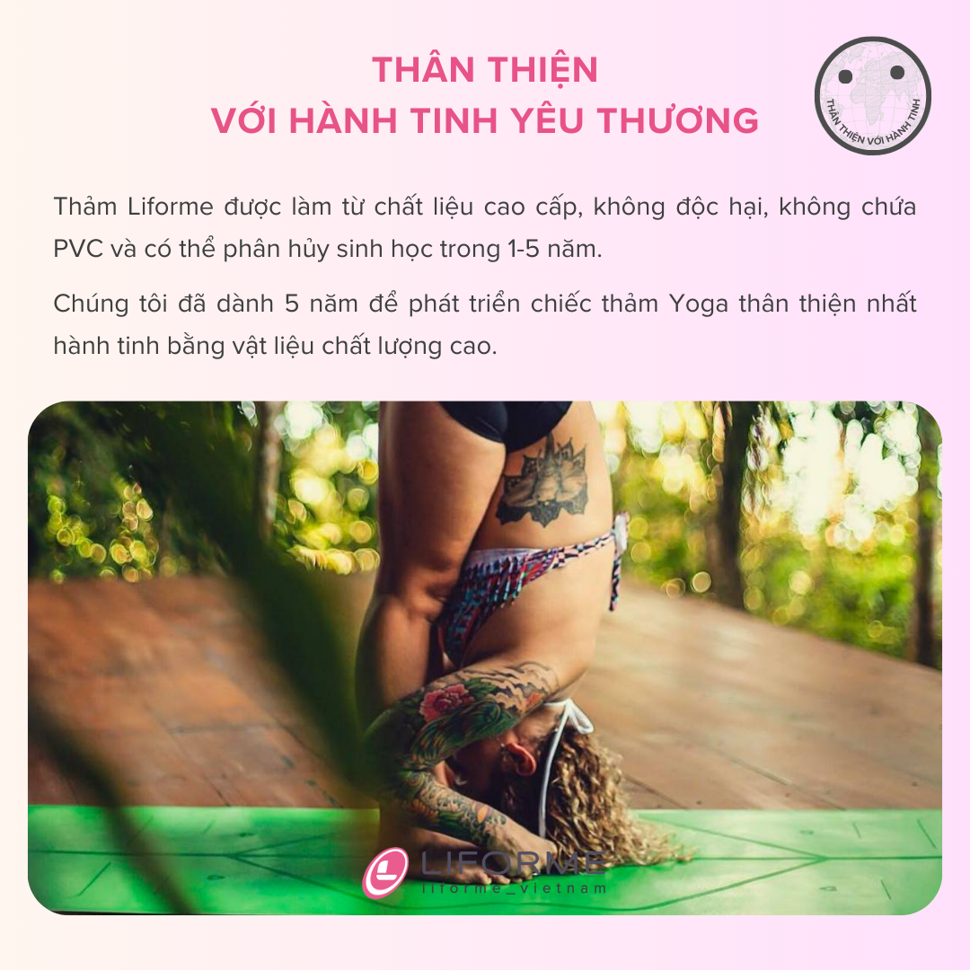 Thảm tập yoga Liforme Classic 4.2mm - Green