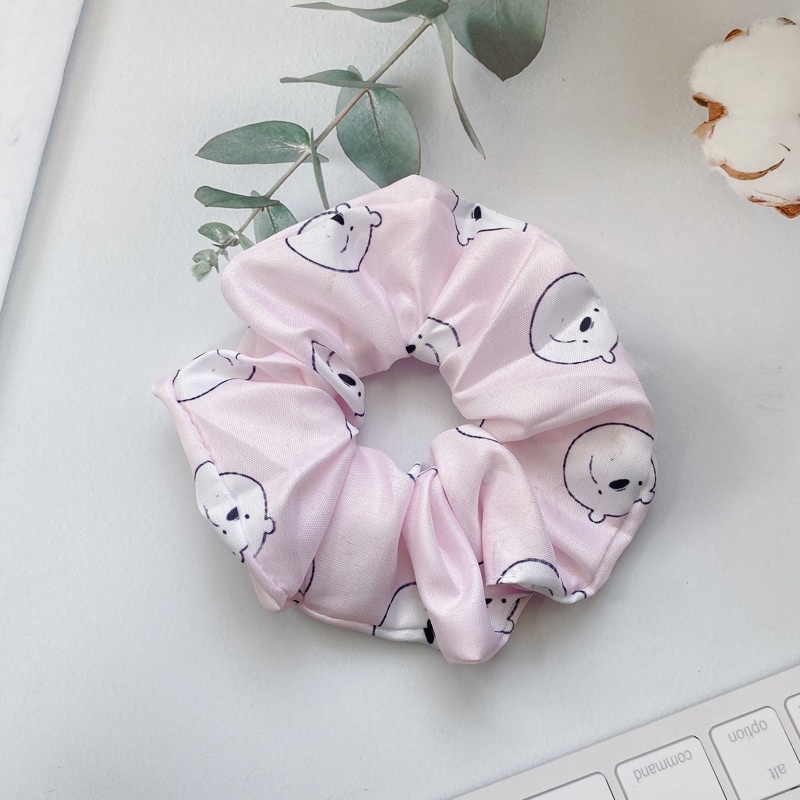 cột tóc vải scrunchies nhiều hình