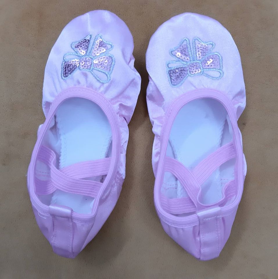 [HCM]GIÀY MÚA BALLET SATIN HỒNG CAO CẤP (Size 25 đến 37)