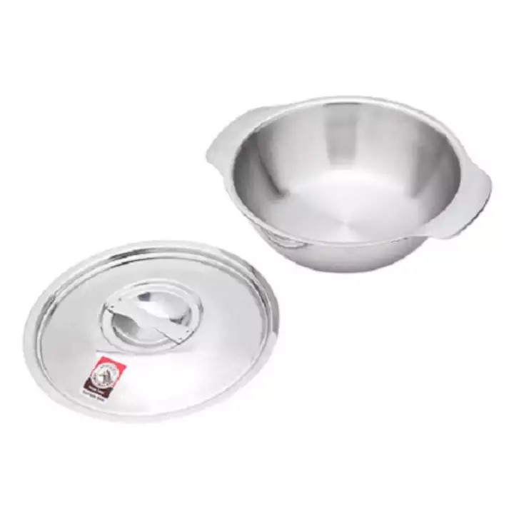 [HCM]THỐ(NỒI) DẸP INOX ZEBRA CÓ NẮP INOX