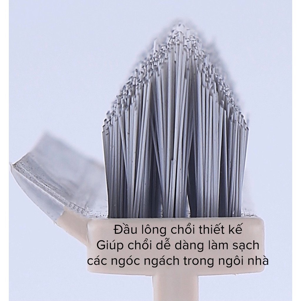 Chổi Chà Sàn Nhà Tắm Thông Minh Thiết Kế Đầu Gạt Nước Và Đầu Chổi Xoay 120 Độ Quét Nhà Siêu Sạch Mọi Góc Bẩn