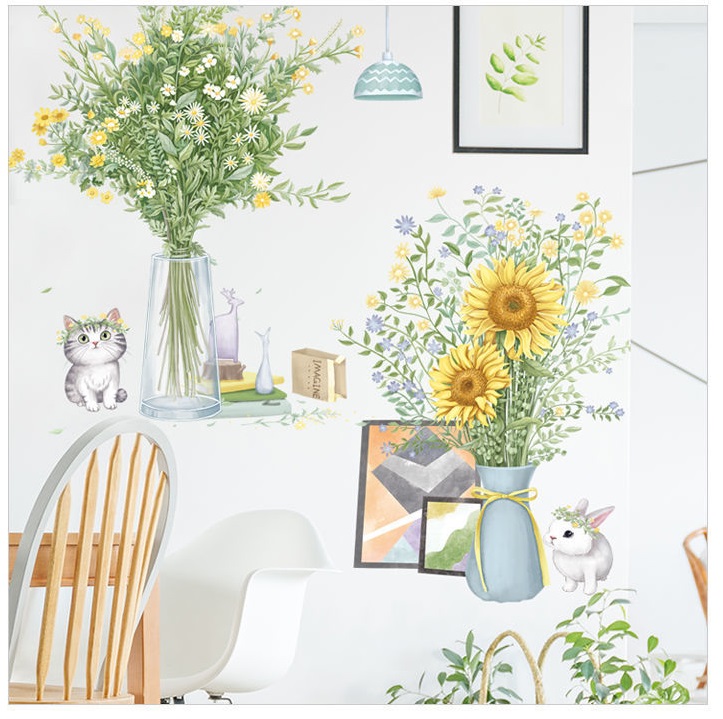 Tranh decal dán tường trang trí phòng khách