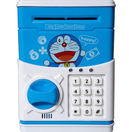 Két sắt mini đựng tiền thông minh ( màu xanh dương,MÀU VÀNG )