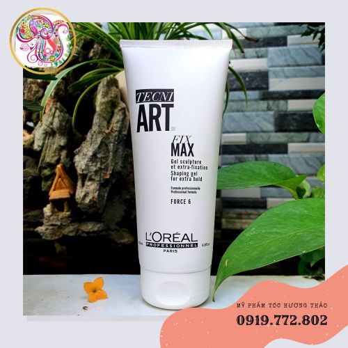 Gel định hình tóc siêu cứng l'oreal tecni.art fix max for extra hold force 6