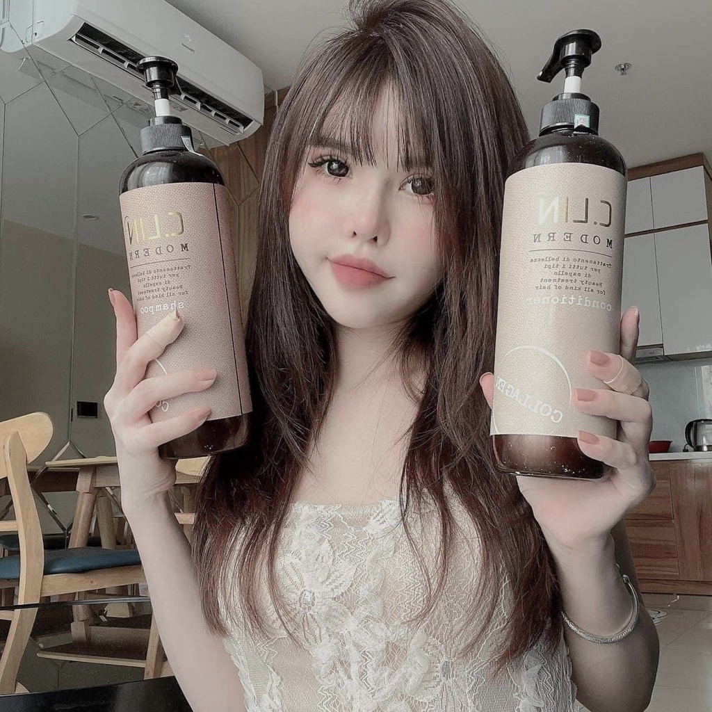 Cặp Dầu Gội + Xả Clin Modern Collagen 800ml/1 Lọ