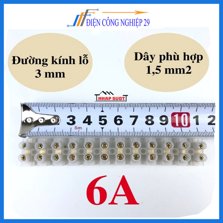 Thanh Cầu Nối Điện EKIT 6A 10A 15A 30A 60A (1Thanh 12 Cầu Đấu)