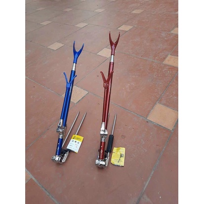 Chống cần câu đơn đài, chống cần câu cacbon, gác cần carbon 2.1m, 2.4m, chống cần boyang