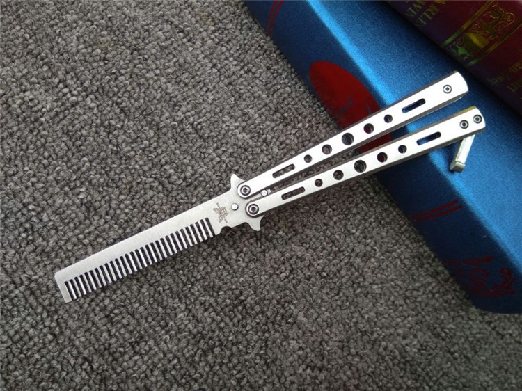 Lược chải tóc gấp gọn thép không gỉ cao cấp
