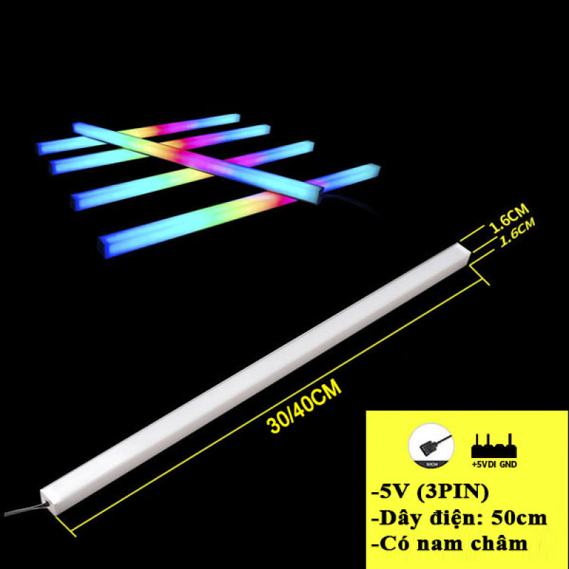 Bảng giá [Nhập ELJAN11 giảm 10%, tối đa 200k, đơn từ 99k]Thanh LED nhôm 2 mặt RGB(12v)/ A-RGB(5v) Aura Sync trang trí máy tính Phong Vũ