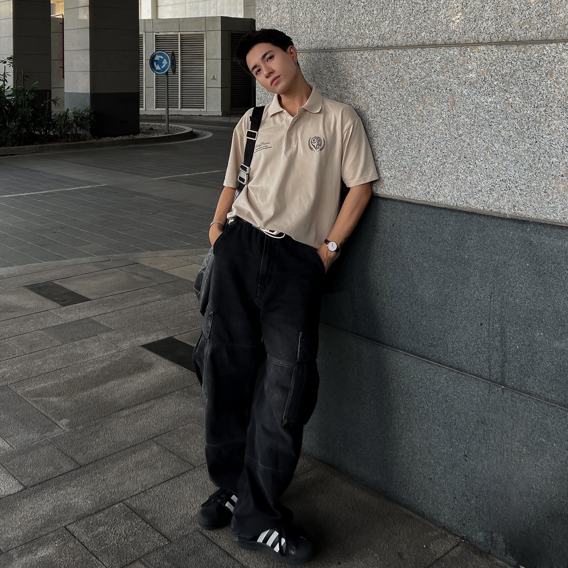 Áo Thun DirtyCoins Academy Regular Polo - Cream