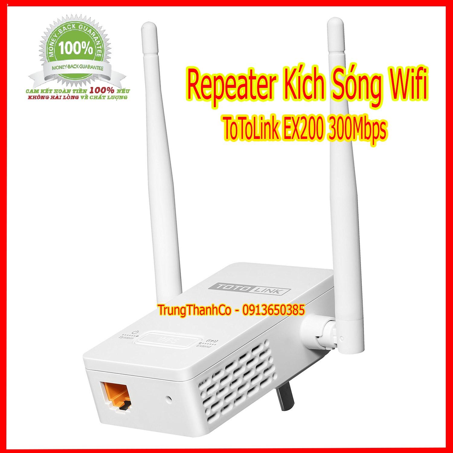 Giá Repeater Kích Sóng Wifi ToToLink EX200 300Mbps