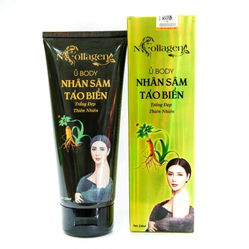 Ủ Trắng Body Nhân Sâm Tảo Biển N COLLAGEN, giúp kích trắng nhanh làn da sạm đen, dưỡng ẩm làm mịn da