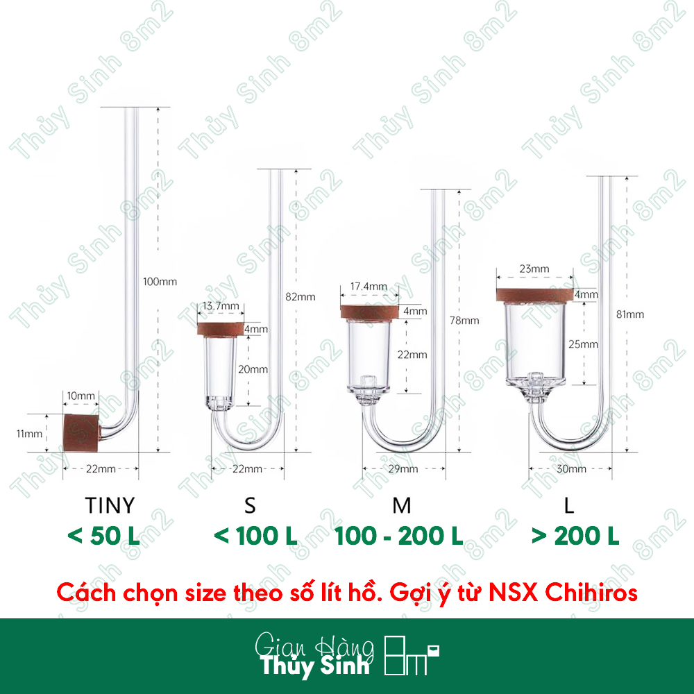 Cốc Gốm Sủi CO2 Thủy Sinh Chihiros Diffuser Cao Cấp - 8m2