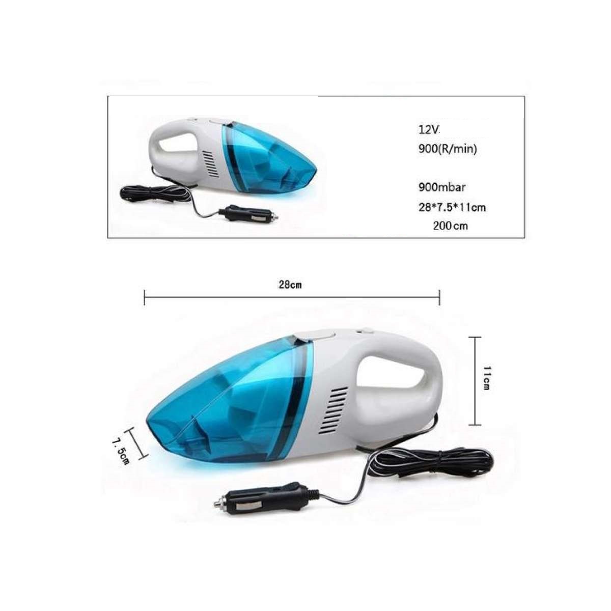 Máy hút bụi mini - Máy hút bụi dành cho xe oto (trắng xanh)
