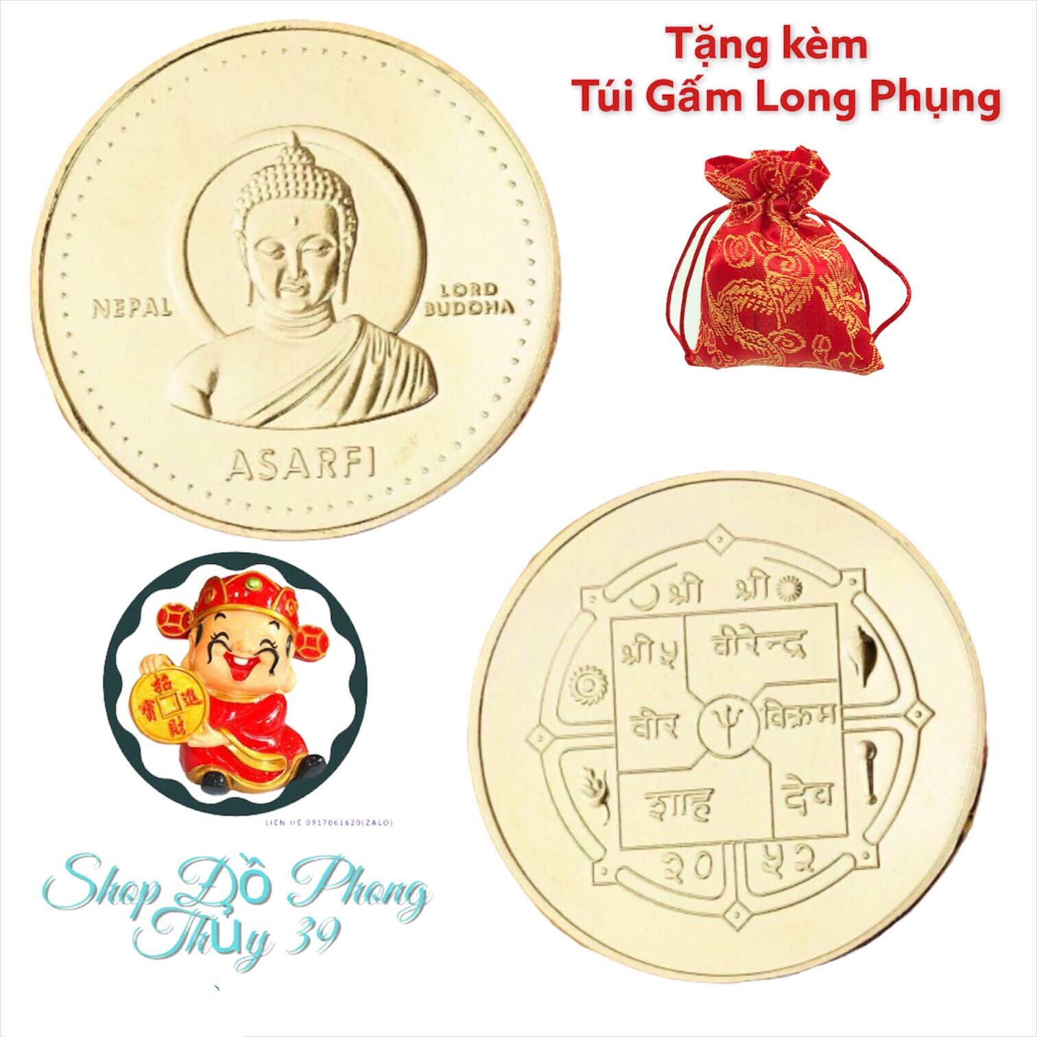 Đồng Xu Hình Đức Phật Thích Ca Của Nepal