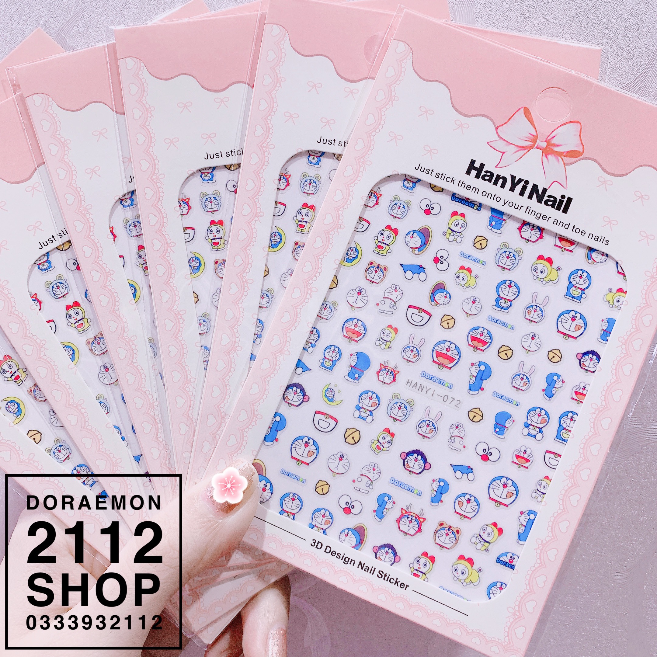 Sticker dán móng - Hình dán móng Doraemon dễ thương