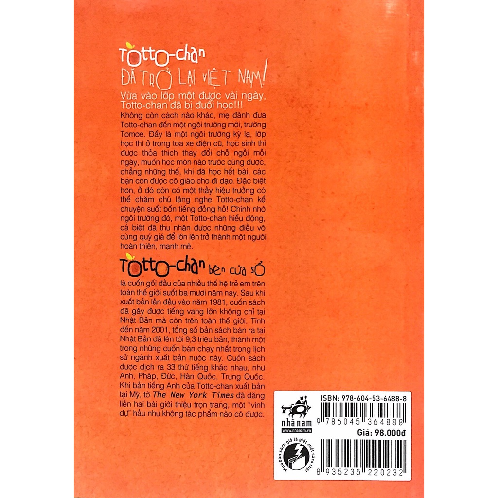 Sách Nhã Nam - Totto-Chan Bên Cửa Sổ (Tái Bản 2019)