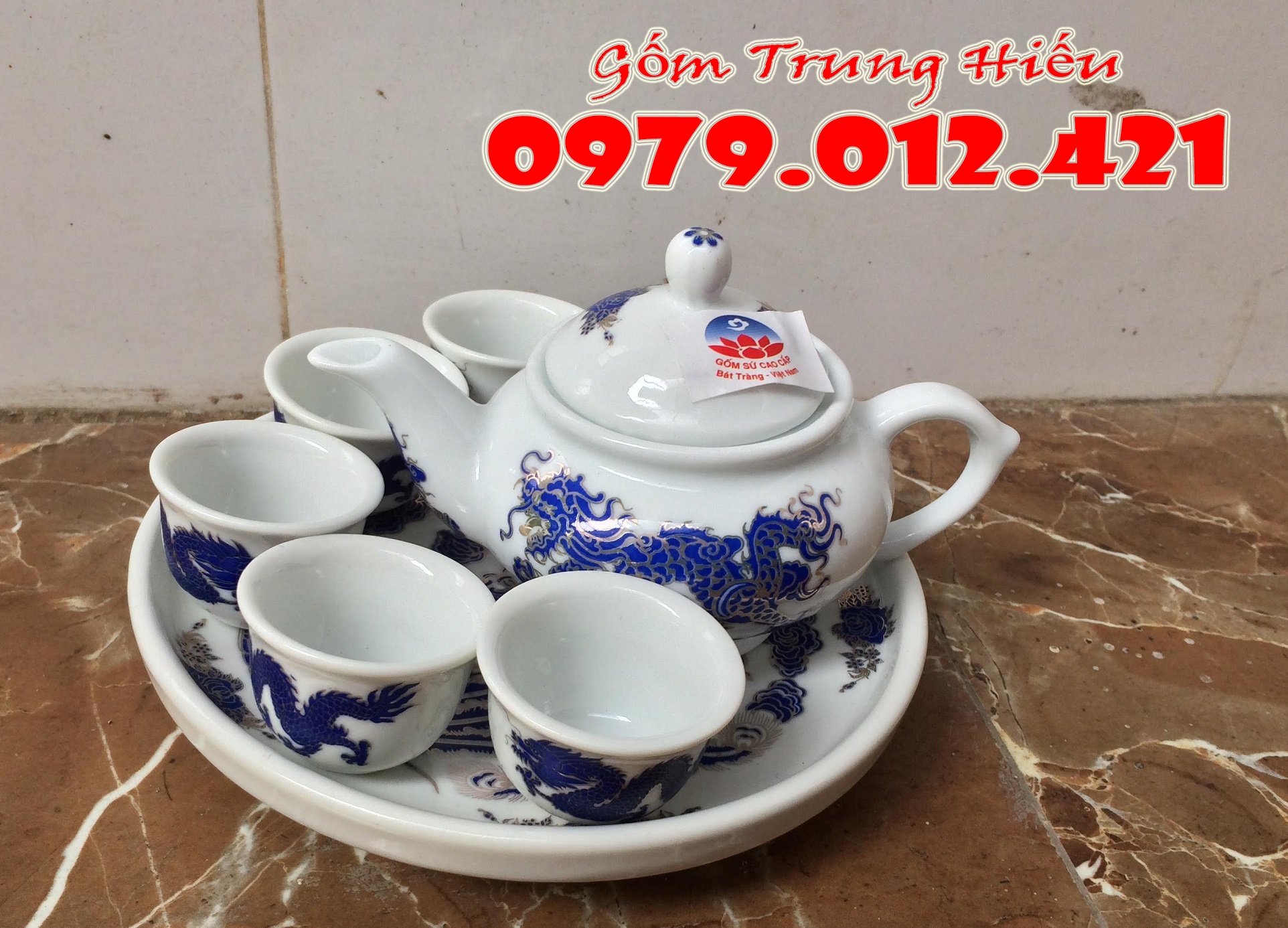 Bộ ấm chén Thờ cúng Bát Tràng