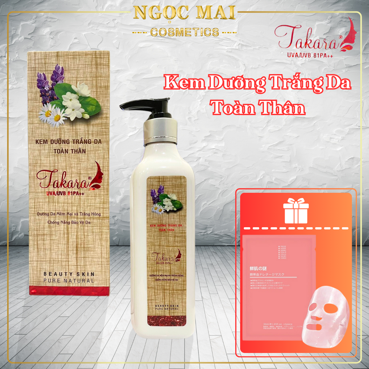 Kem dưỡng trắng da toàn thân TAKARA