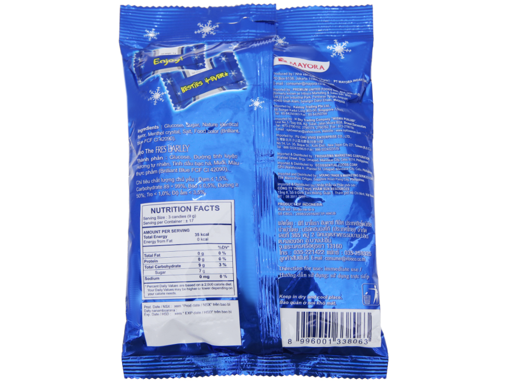 [HCM]Kẹo bạc hà lúa mạch Fres Barley gói 150g