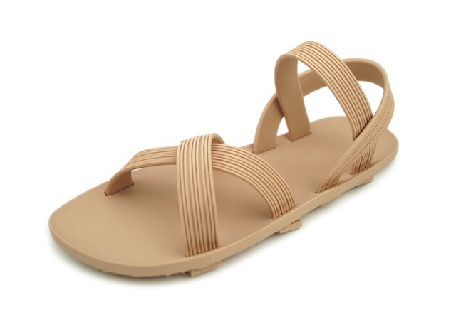 [Hoàn Tiền 15%]Giày Sandal đế bằng quai chéo siêu dẻo