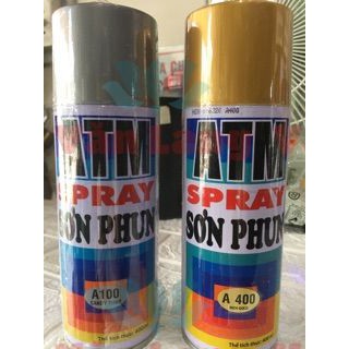 Sơn lọ xịt ATM SPRAY, có đủ màu Sơn, phun mọi vật liệu, có bảng màu lựa chọn